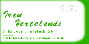 iren hertelendi business card